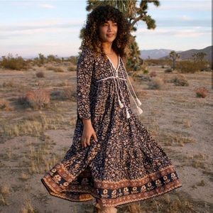 Christy Dawn The Paloma Maxi Dress in Navy Anemone Vine